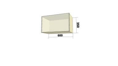 Шкаф с 1 откидной дверью (О600) (ШхВхГ: 600x350x326) - изображение 2