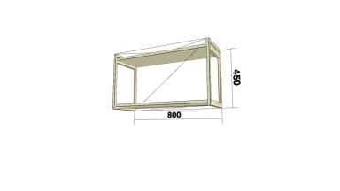 Открытая полка (ОПМВГ) (ШхВхГ: 800x450x300) - изображение 2