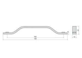 РУЧКА-СКОБА LS 043 ЧЕРНЫЙ МАТОВЫЙ (ПЕРО ОАЗИСВИЖН) - изображение 1