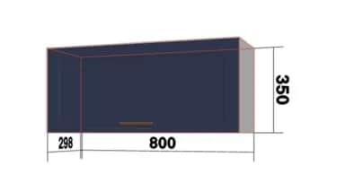 Шкаф кухонный КВАДРО (ЧЕРНИКА) - изображение 1