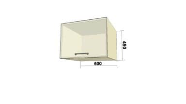 Шкаф высокий с 1 откидной дверью (О высок. (глуб.)) (ШхВхГ: 600x450x574) - изображение 2