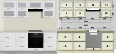 Кухонный гарнитур ОЛИВА (СНЕГ ГЛЯНЕЦ) - изображение 1