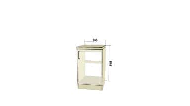 Стол под мойку с 1 распашной дверью (МР) (ШхВхГ: 500x715x500); Без столешницы - изображение 2