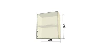 Шкаф с 1 распашной дверью (Р) (ШхВхГ: 600x700x280) - изображение 2