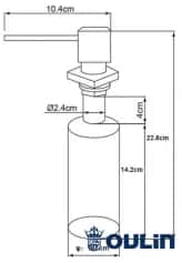 Аксессуары для кухни OL-401FS, ДОЗАТОР ДЛЯ МЫЛА (САТИН) - изображение 2