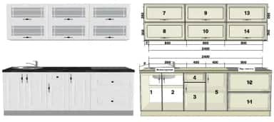 Кухонный гарнитур ГРАНД (БЕЛЫЙ) - изображение 1