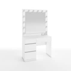 Стол туалетный СТОЛ ТУАЛЕТНЫЙ С ЛАМПОЧКАМИ (ТИП 3) (4ЯЩ.) (1000*420*1780ММ) - изображение 1