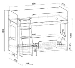 Кровать двухъярусная ТЕМА-1 - изображение 2