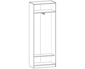 Шкаф для одежды и белья АРТУР; шкаф 2-х дверный (750*400*2000) - изображение 3