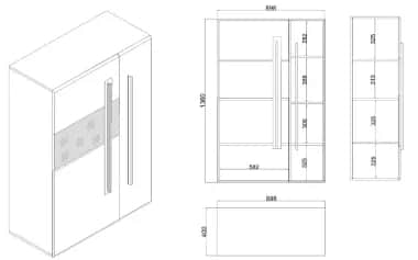 Шкаф для посуды в гостинную НИЦЦА - изображение 2