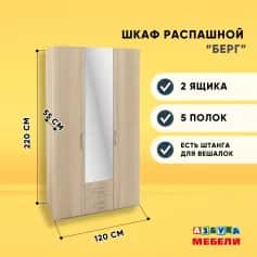 Шкаф для одежды и белья БЕРГ - изображение 2