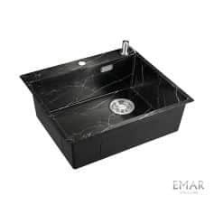 Мойки EMAR EMB-560 МОЙКА PVD ВРЕЗНАЯ 560*500*200ММ ДОЗАТОР В КОМПЛЕКТЕ - изображение 1