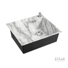 Мойки EMAR EMB-560 МОЙКА PVD ВРЕЗНАЯ 560*500*200ММ ДОЗАТОР В КОМПЛЕКТЕ - изображение 1