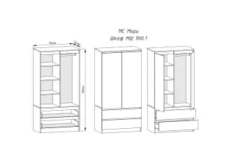 Шкаф для одежды и белья МОРИ - изображение 4