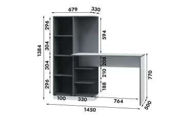 Стол компьютерныйписьменный ГРЕЙ - изображение 4