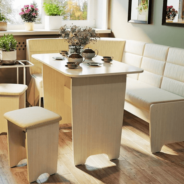 Мебель для маленькой кухни: компактные уголки, раздвижные столы и оригинальные стулья