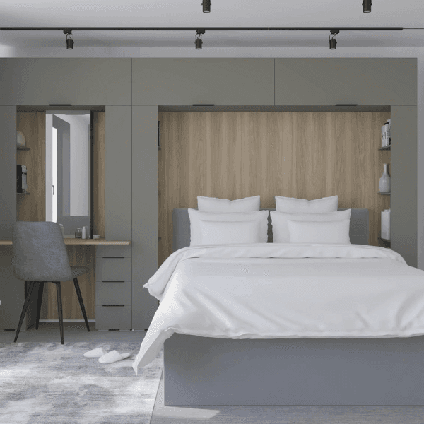 Компактная красота: функциональная мебель для маленькой спальни 