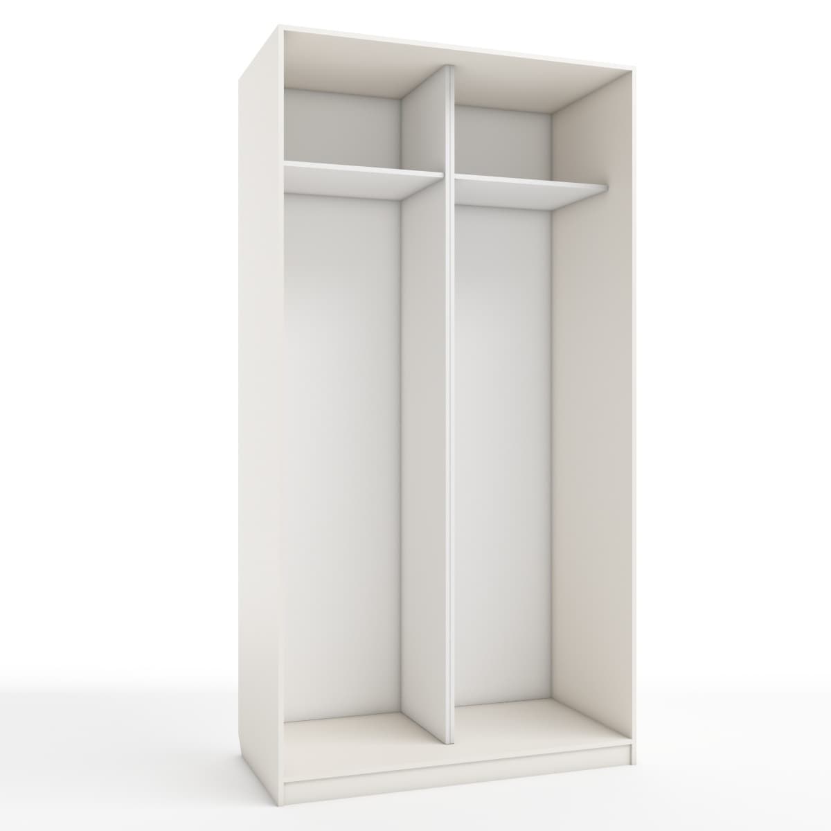 КОРПУС ШКАФА 1200*600*2300 ММ С АНТРЕСОЛЬНЫМИ ПОЛКАМИ (Корпус: ТЭФФИ, Наполнение: БЕЛЫЙ шагрень)