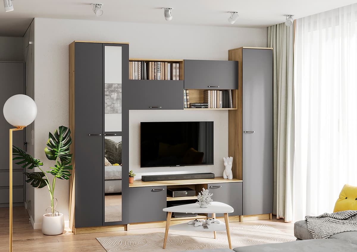 ГЕРДА (дуб крафт серый/серый графит)