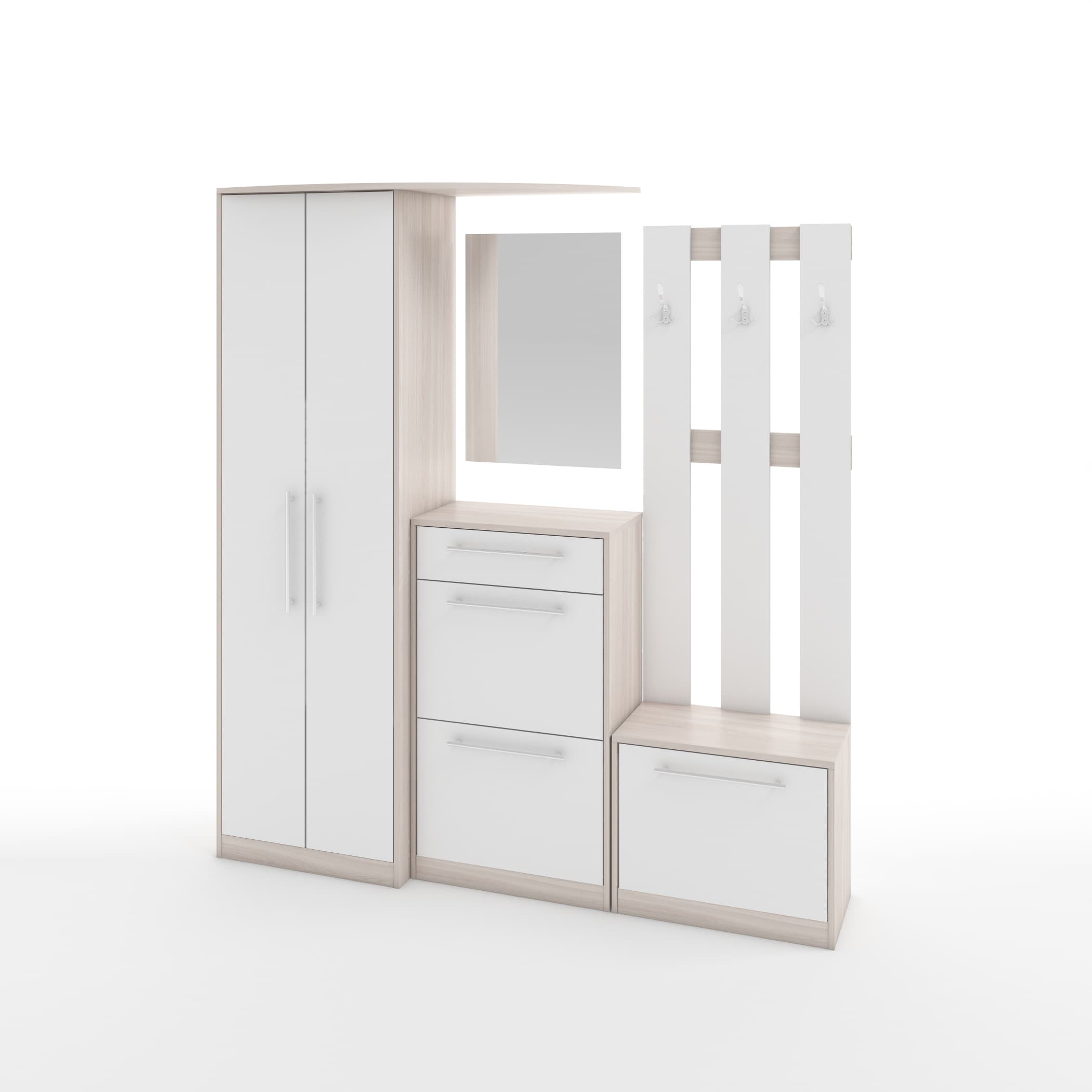 П19 МАРИКА (М) (ясень светлый/белый шагрень)