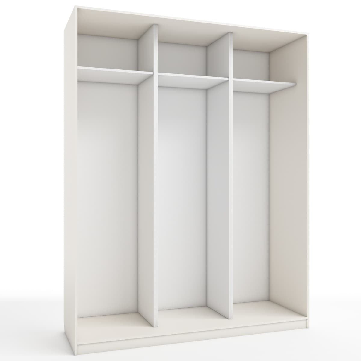 КОРПУС ШКАФА 1800*600*2300 ММ С АНТРЕСОЛЬНЫМИ ПОЛКАМИ (Корпус: ТЭФФИ, Наполнение: БЕЛЫЙ шагрень)