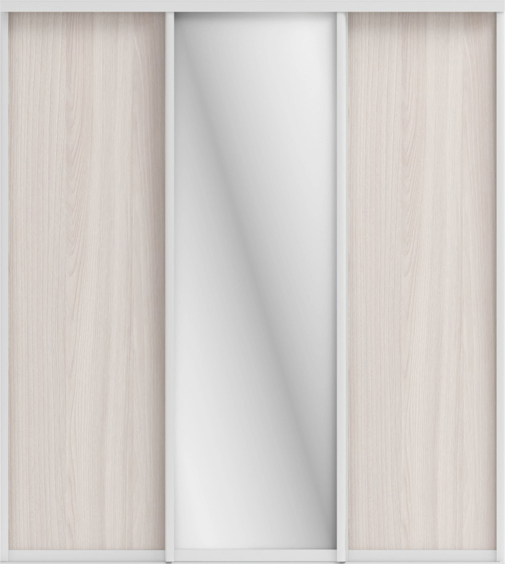 ОРИОН (ЗЕРКАЛО/ЛДСП) (ясень светлый/профиль С хром)