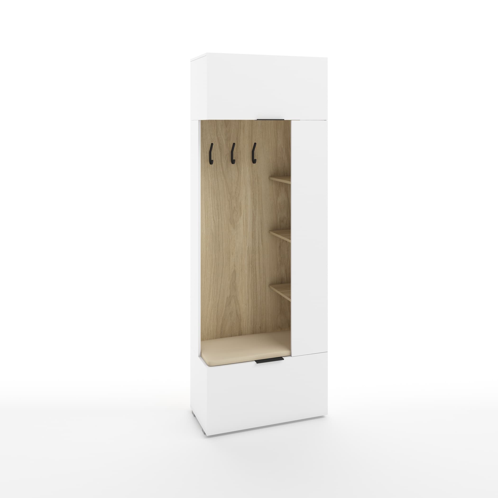 ОСЛО (OSLO) (белый (легкий шелк)/ альберо/ткань Китон 03, ручка СА-6, цвет - черный)