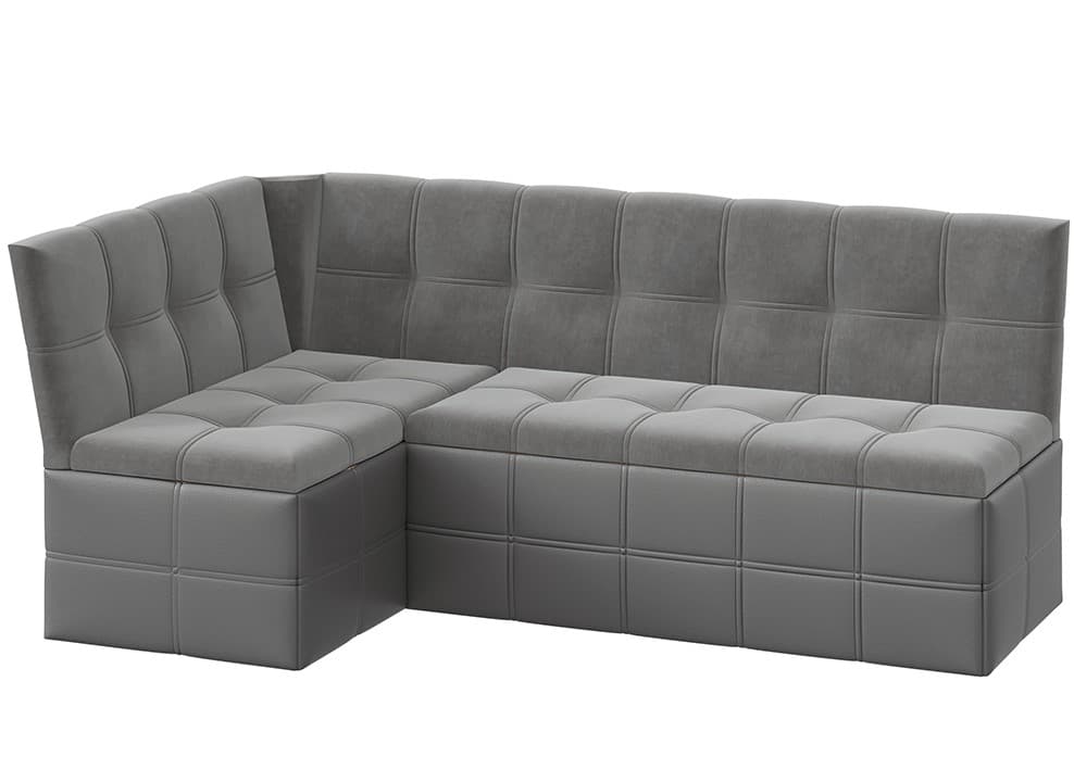 ДОМИНО (кожзам серый/велюр серый)