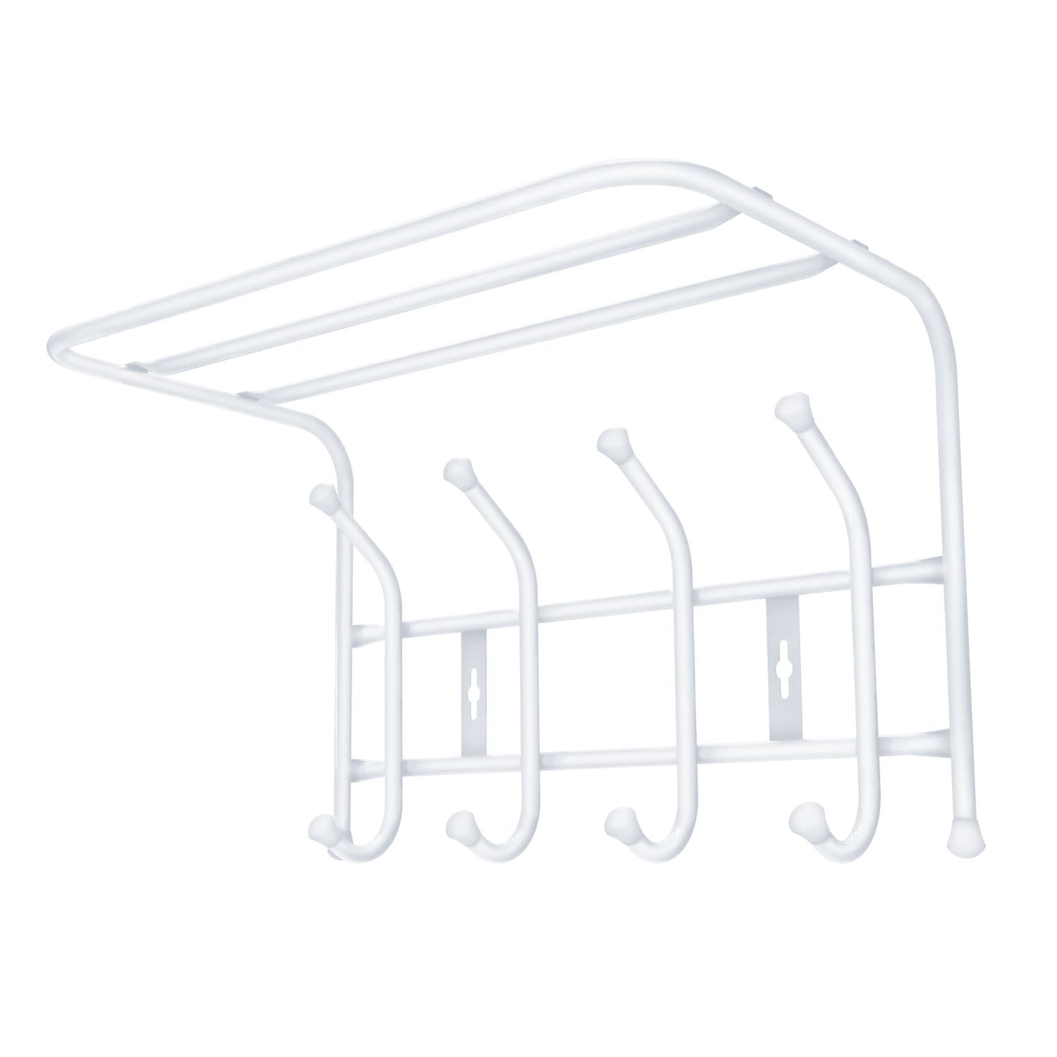 ВЕШАЛКА НАСТЕННАЯ С ПОЛКОЙ (АРТ. ВП4/ВП4М) (матовый белый)