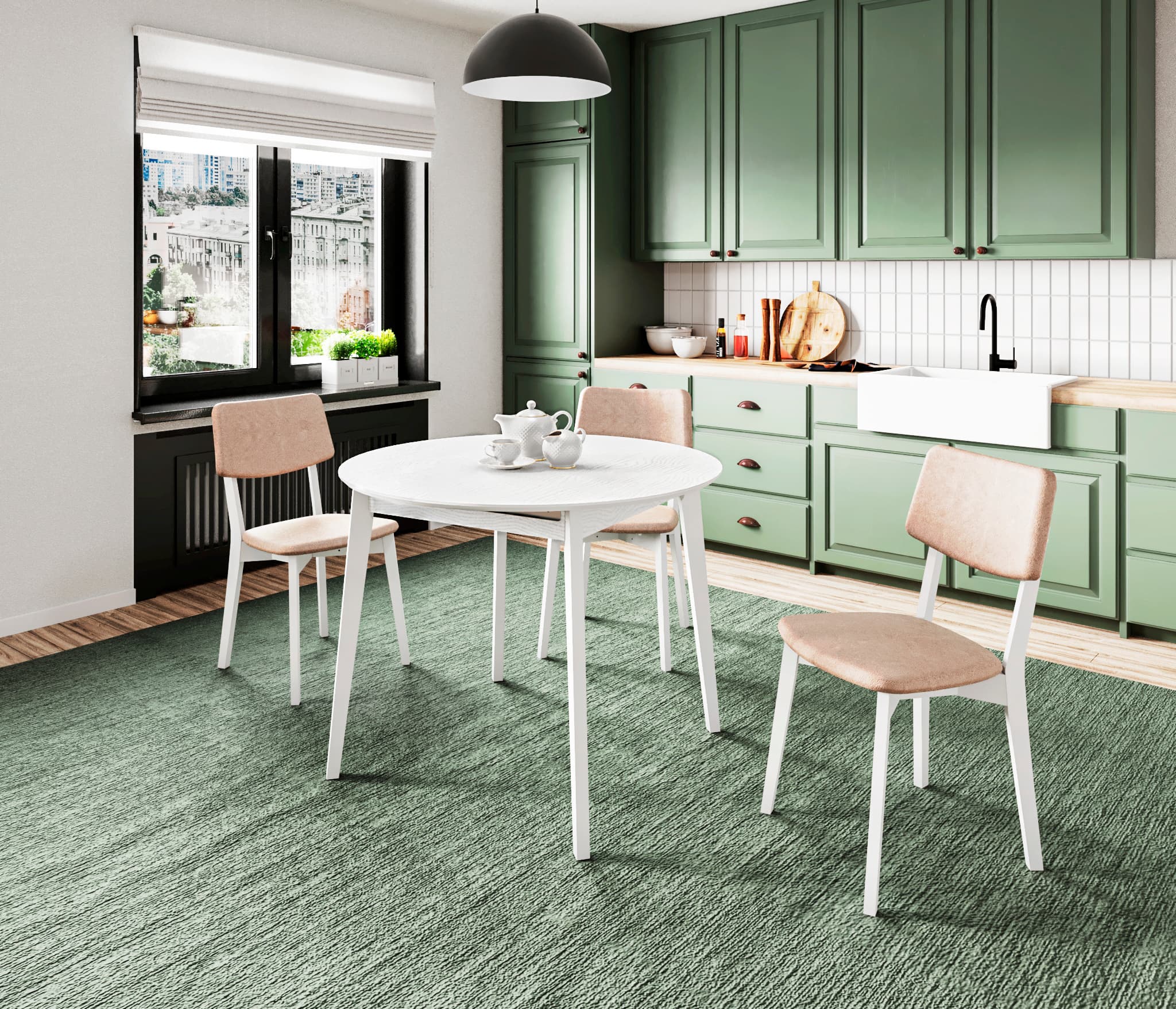 ФОРЛИ Т1/ТЕО (дуб крафт белый / белый матовый)