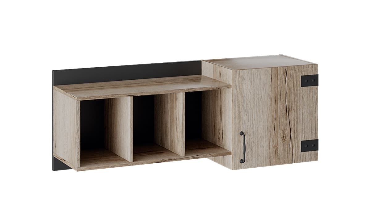 ОКЛАНД (фон черный/дуб делано)