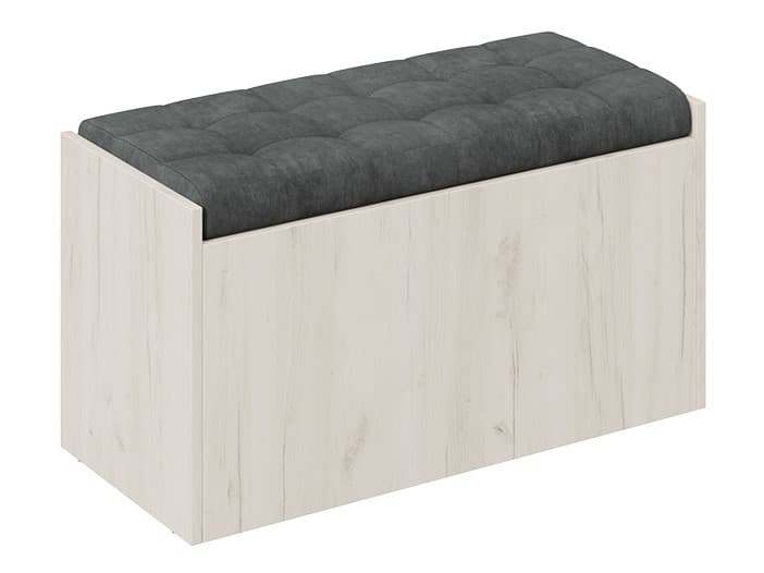 ФОРЕСТ (дуб крафт белый/велюр серый)