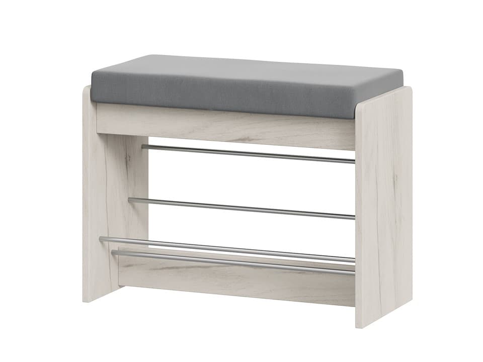 ТАЙМ (дуб крафт белый/велюр серый)