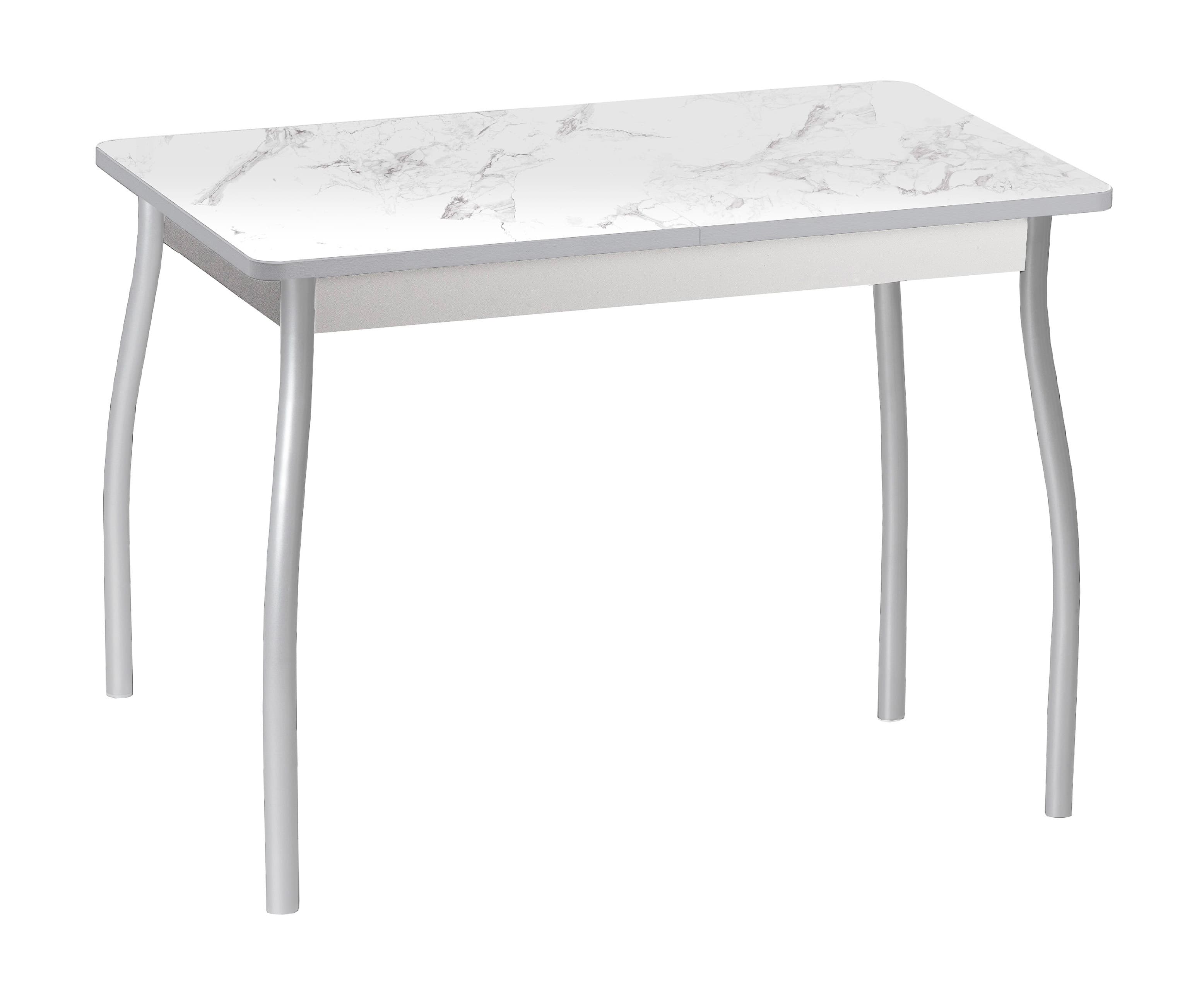 ОРИОН.4 (столешница: Пластик Мрамор белый/каркас: алюминий)