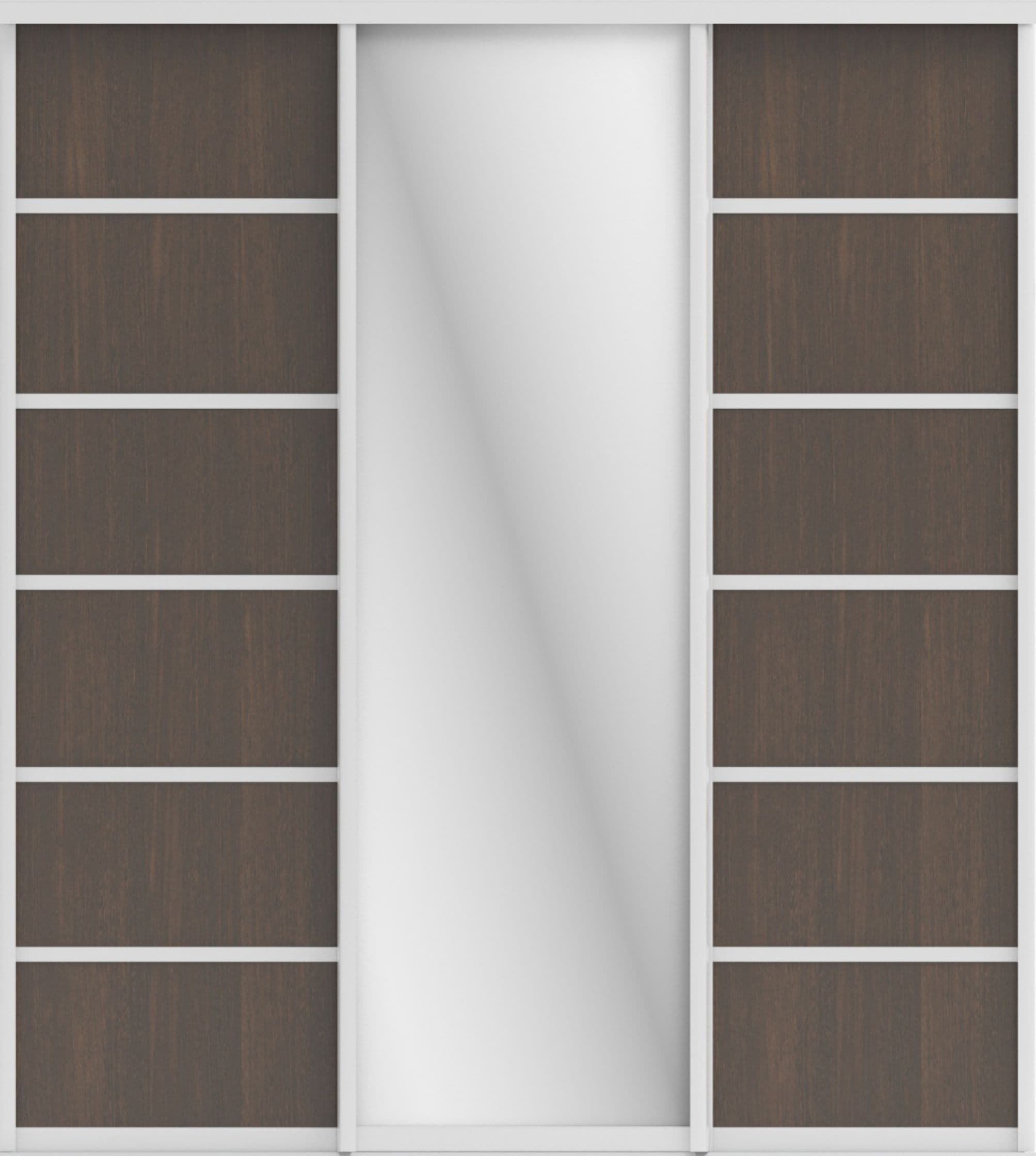 СТИВ (ЗЕРКАЛО/ЛДСП) (венге темный/хром)