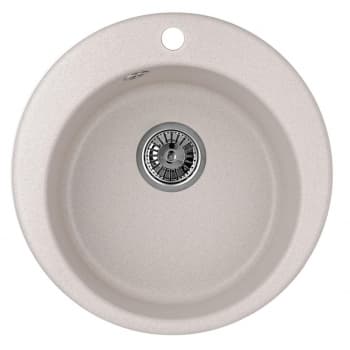 EMAR ГРАНИТ EM-4801 МОЙКА ВРЕЗНАЯ КРУГЛАЯ D480, С ВЫРЕЗОМ ПОД СМЕСИТЕЛЬ (пирит/берилл)