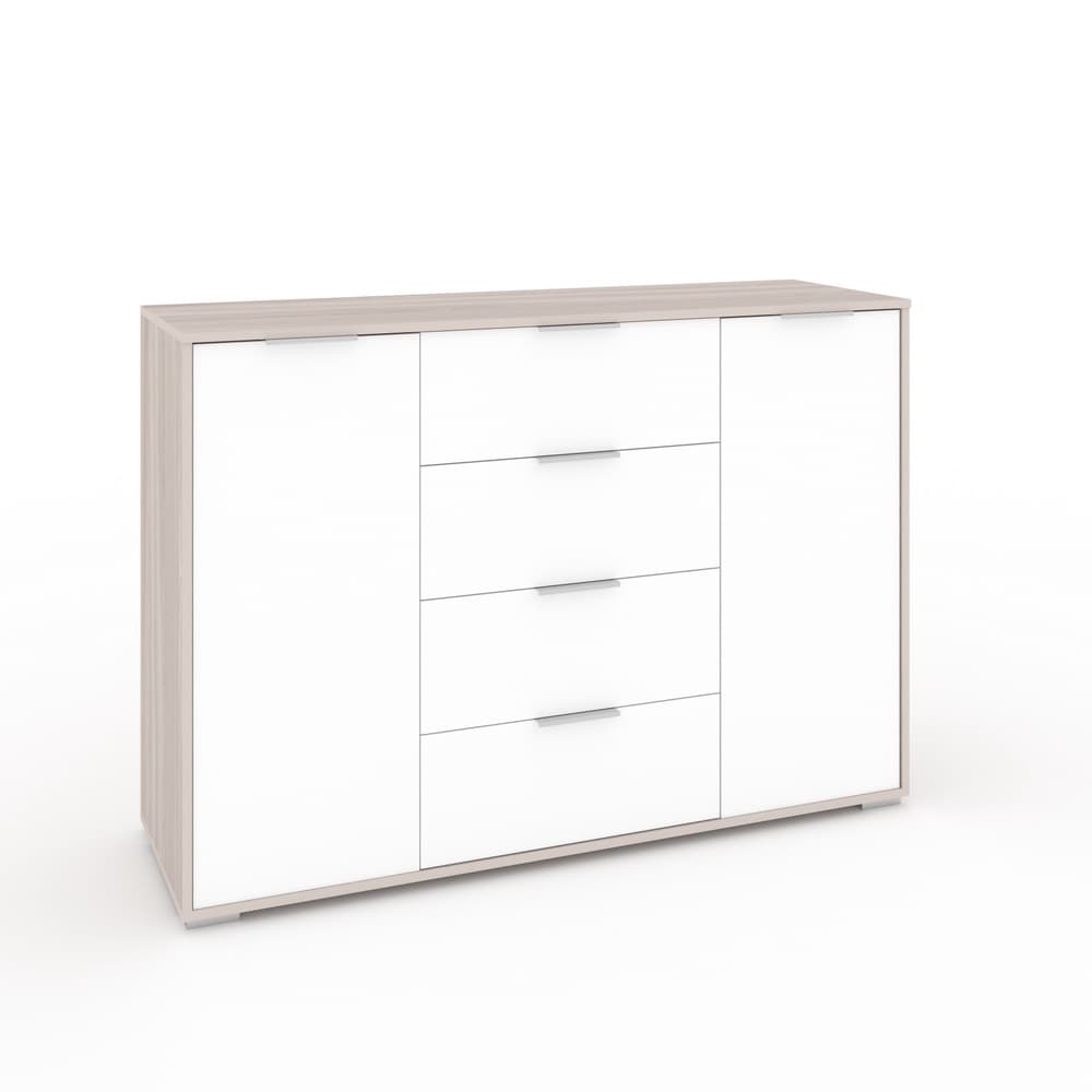 ЛАРС-4.2 (ясень светлый/белый шагрень, ручка СА-1, цвет - металлик)