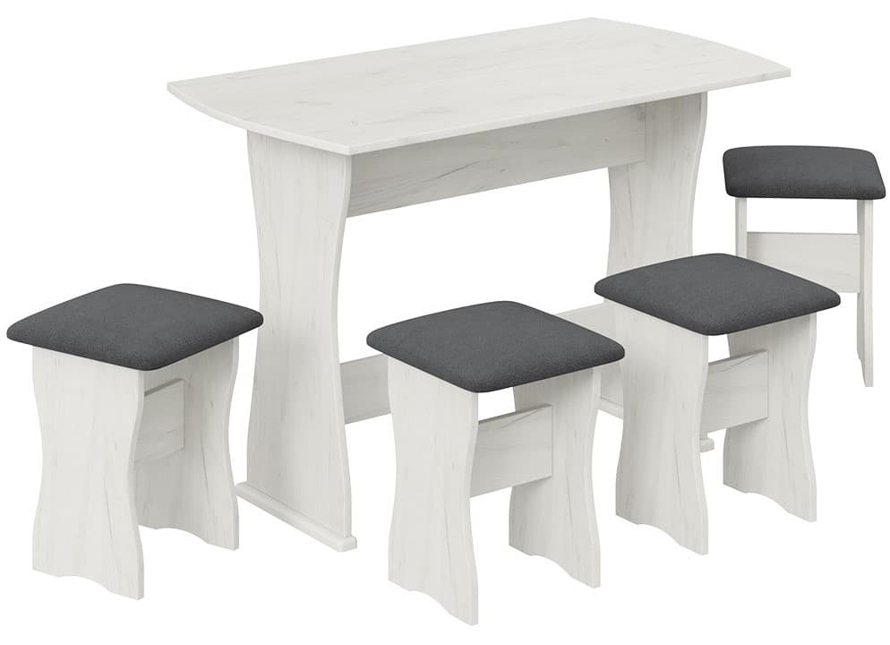 ТИП 1 (дуб крафт белый/велюр серый)