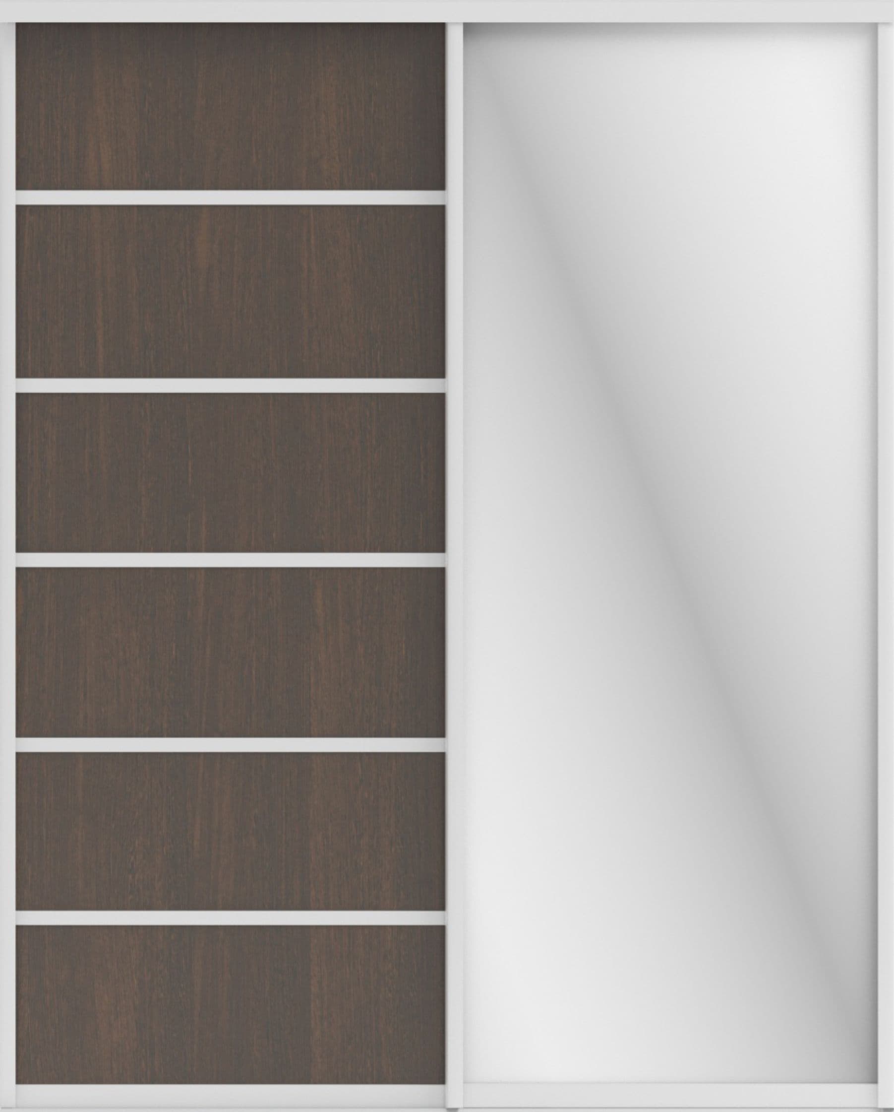 СТИВ (ЗЕРКАЛО/ЛДСП) (венге темный/хром)