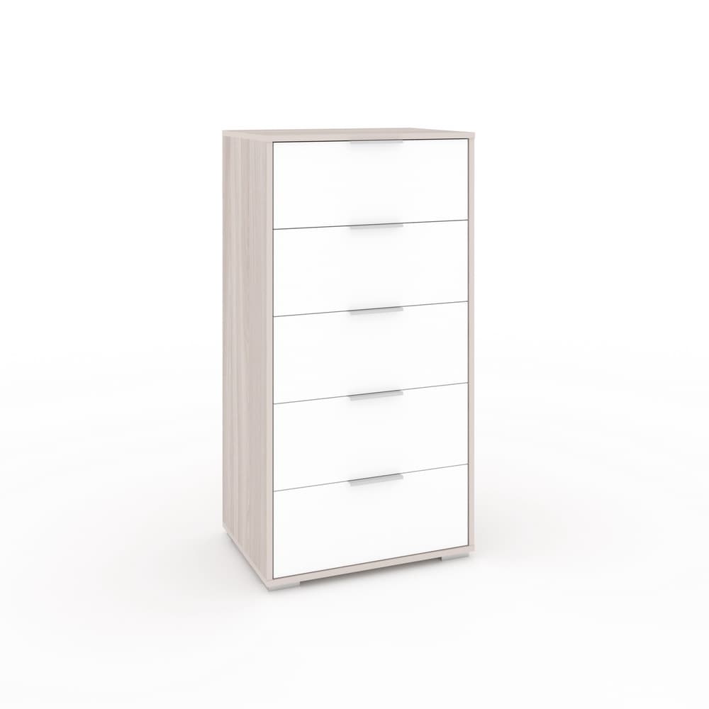 ЛАРС-5 (ясень светлый/белый шагрень, ручка СА-1, цвет - металлик)