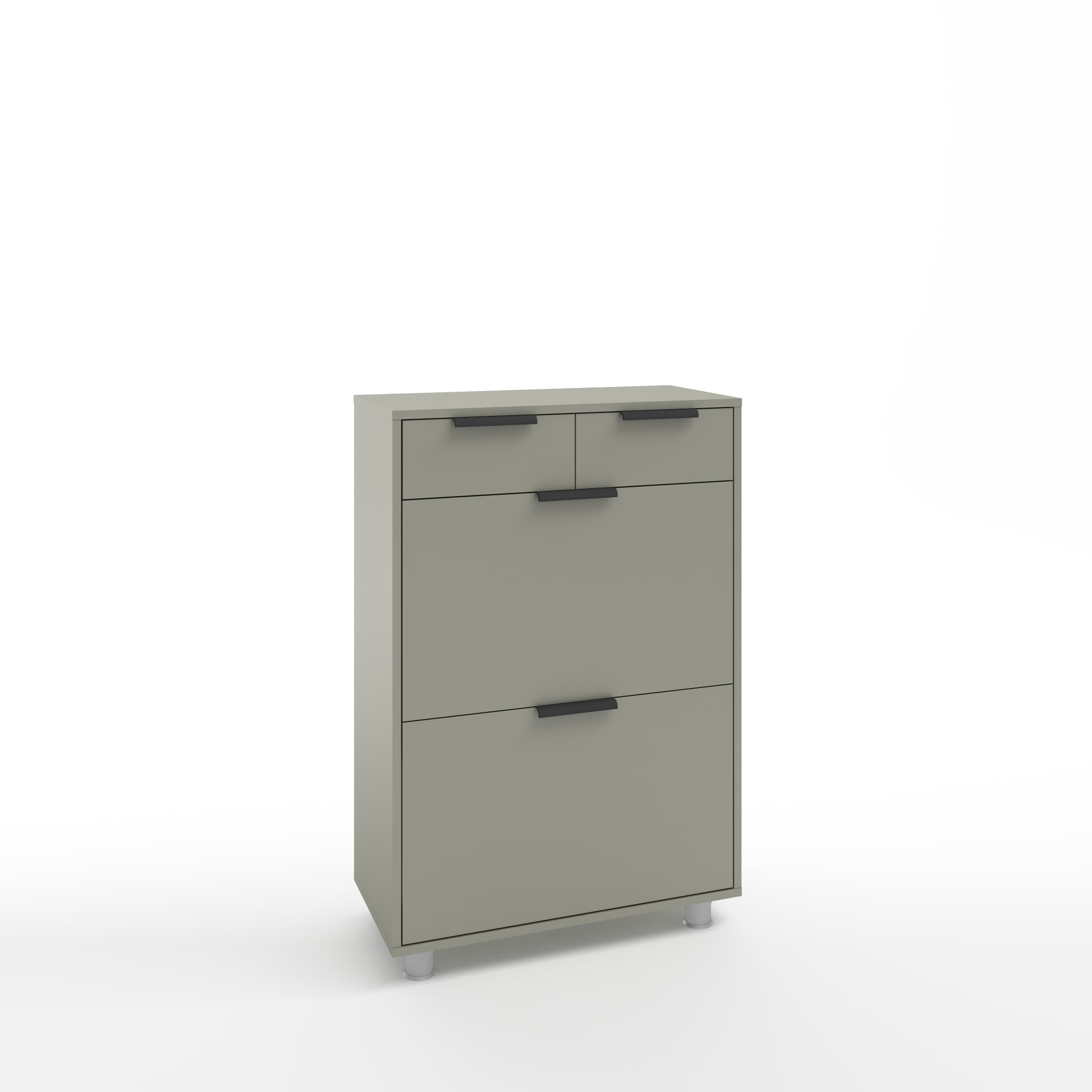 ТУМБА ПОД ОБУВЬ (АРТ. ТО-2) (700*330*1024ММ) (хаки/наполнение графит/ ручка СА-6, цвет - черный)