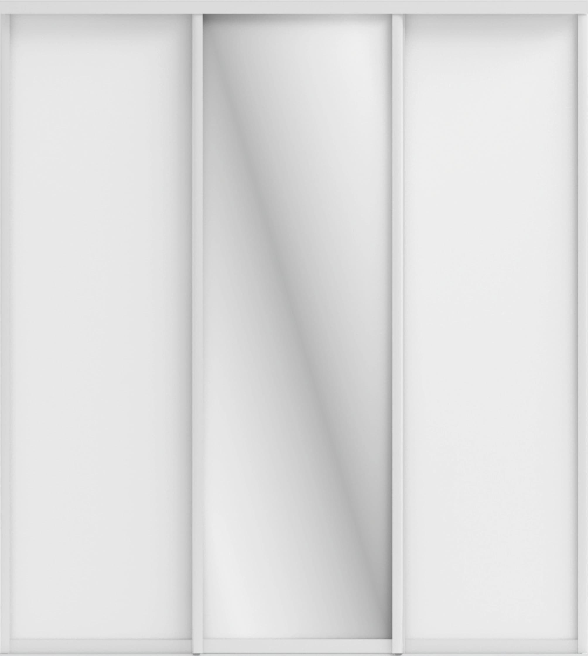 ОРИОН (ЗЕРКАЛО/ЛДСП) (белый шагрень/профиль С хром)