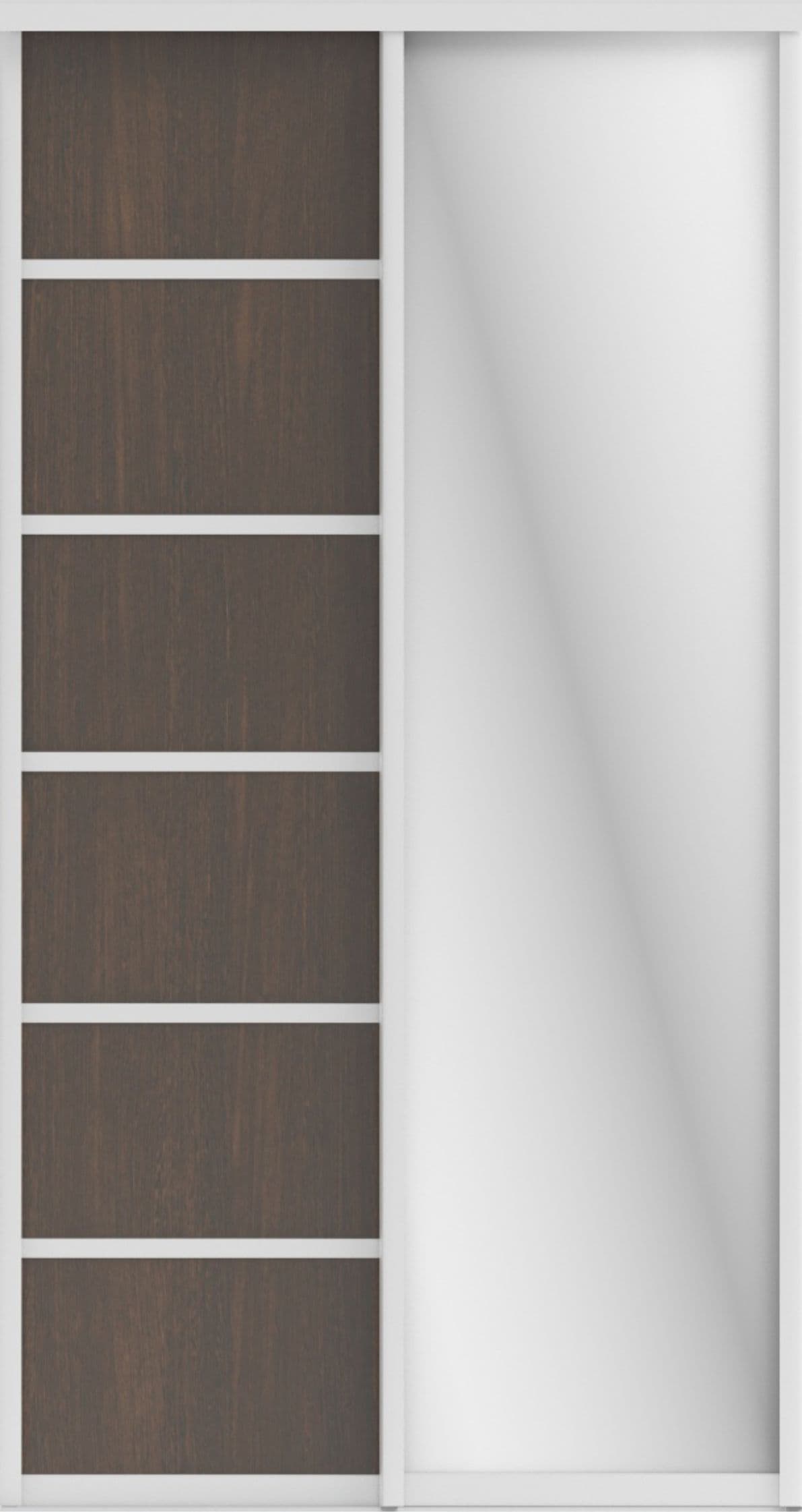 СТИВ (ЗЕРКАЛО/ЛДСП) (венге темный/хром)