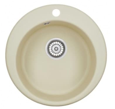 EMAR ГРАНИТ EM-4801 МОЙКА ВРЕЗНАЯ КРУГЛАЯ D480, С ВЫРЕЗОМ ПОД СМЕСИТЕЛЬ (брют/цитрин (снят с производства))
