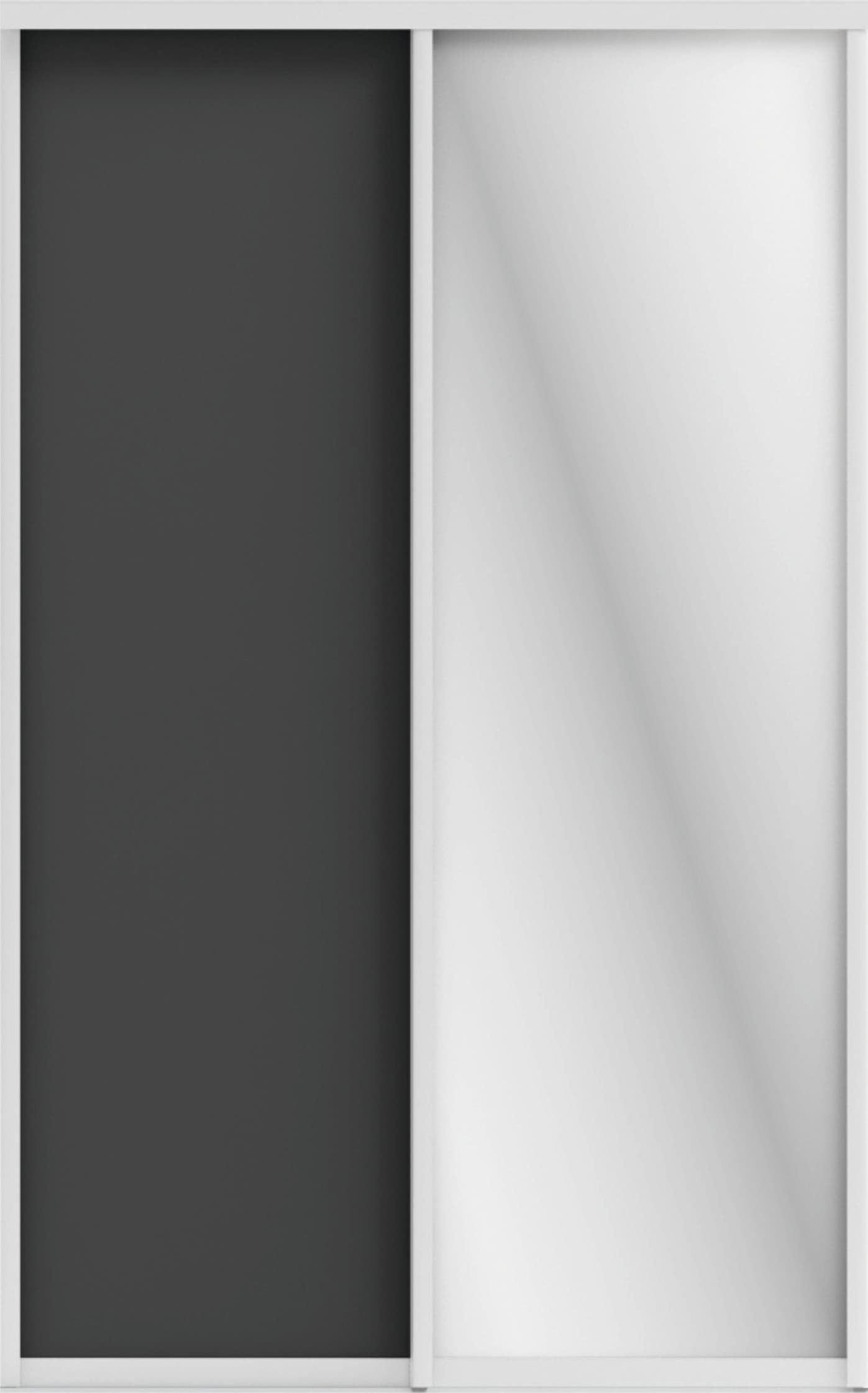 ОРИОН (ЗЕРКАЛО/ЛДСП) (графит/профиль С хром)