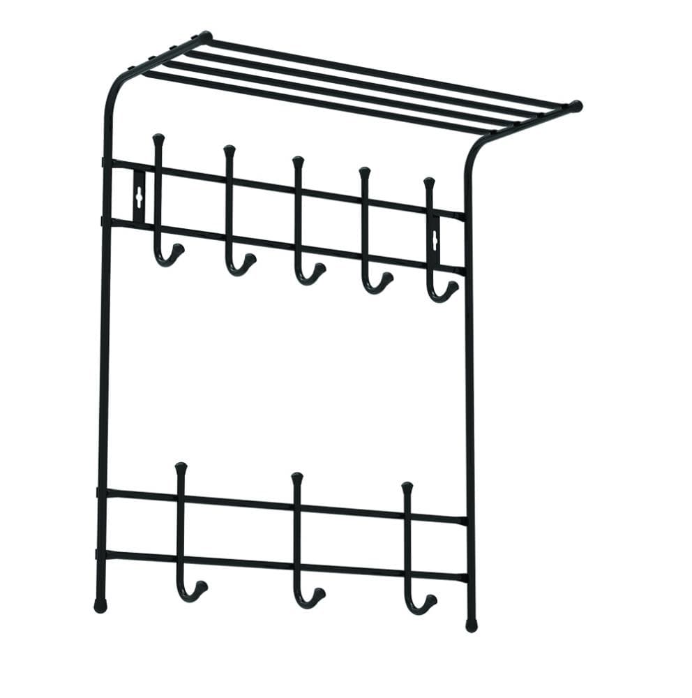 ВЕШАЛКА НАСТЕННАЯ С ПОЛКОЙ (АРТ. ВПТ8/ВПТ8М) (черный)