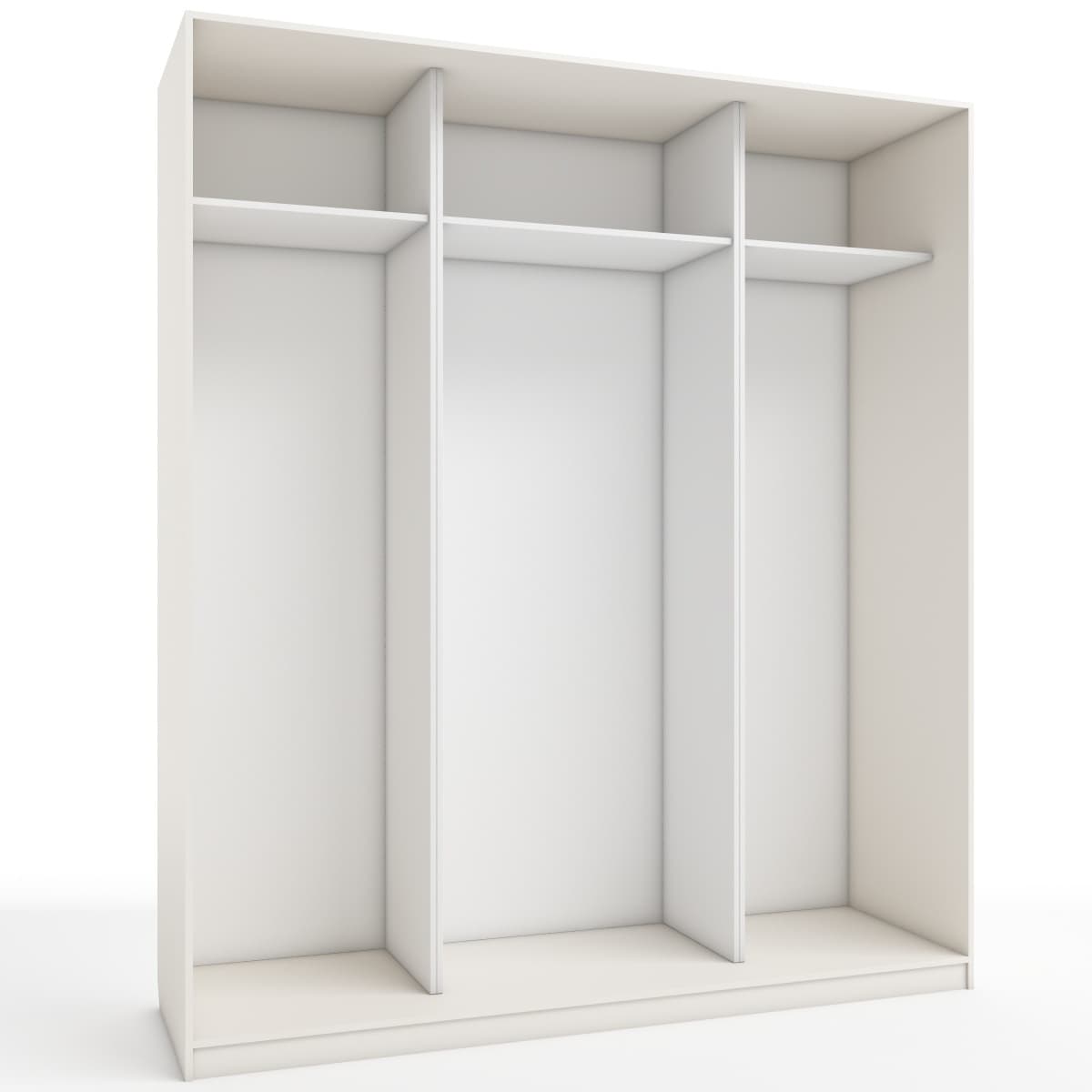 КОРПУС ШКАФА 2000*600*2300 ММ С АНТРЕСОЛЬНЫМИ ПОЛКАМИ (Корпус: ТЭФФИ, Наполнение: БЕЛЫЙ шагрень)