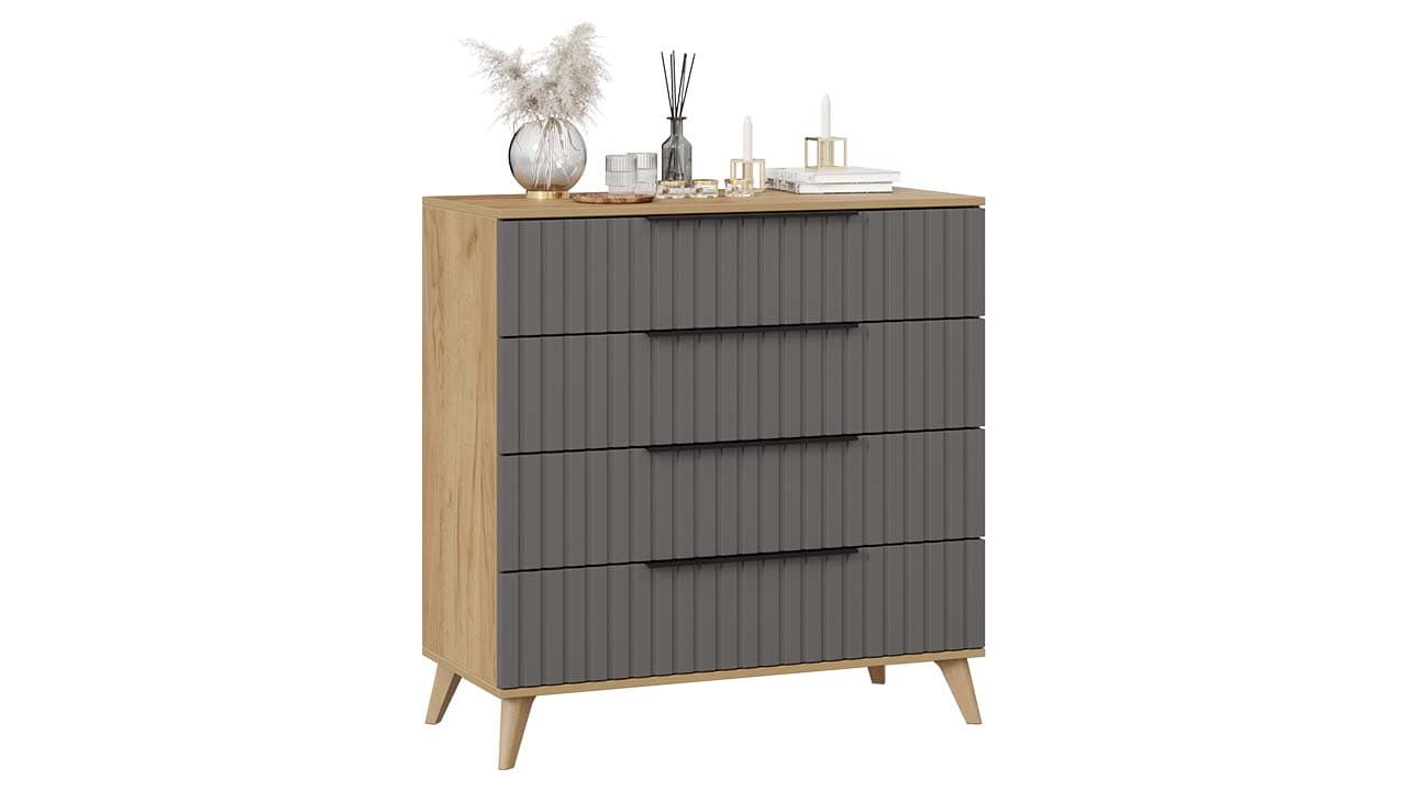 ХИЛТОН (Бук матовый/Дуб крафт золотой/Графит матовый)