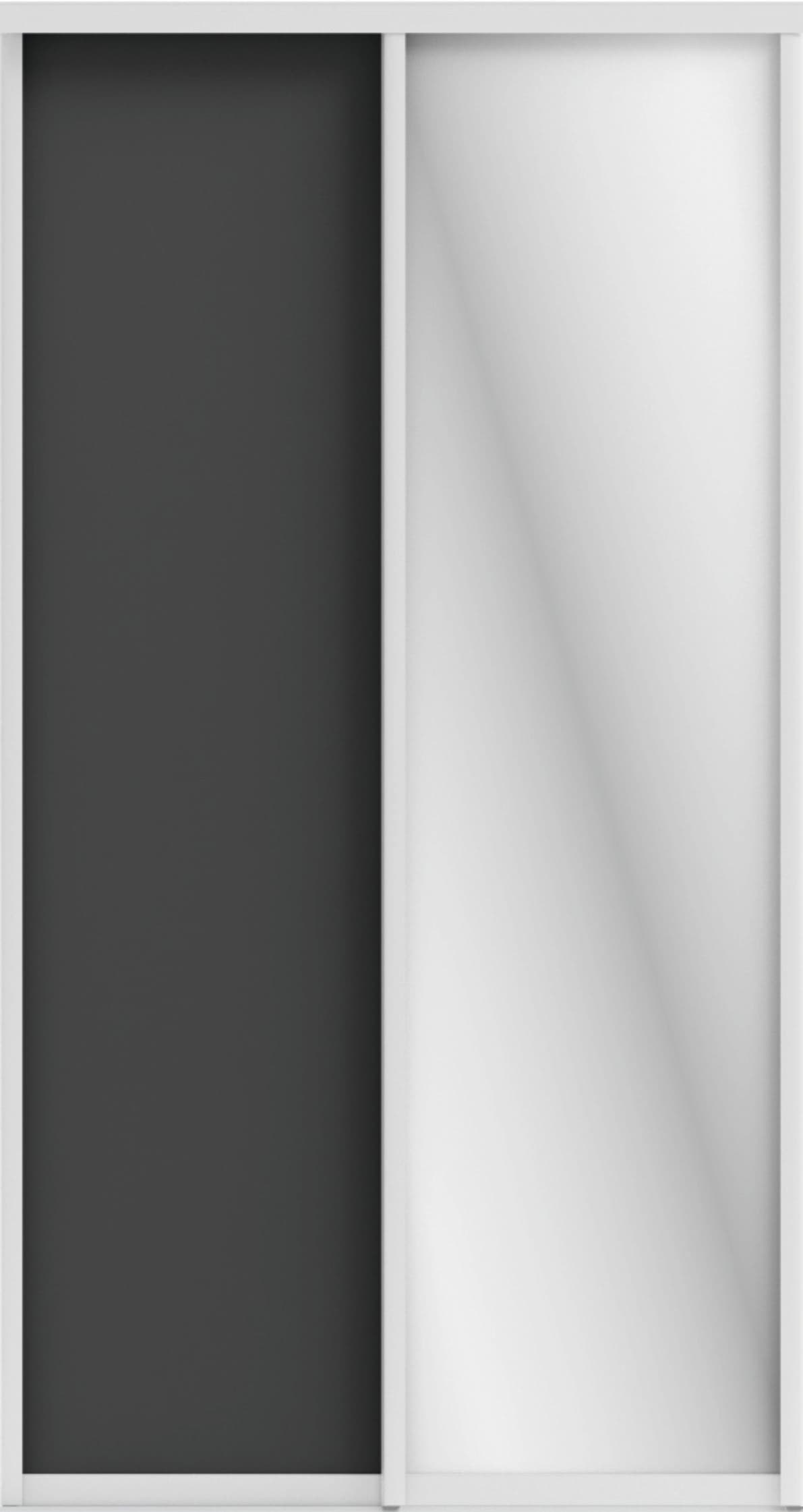 ОРИОН (ЗЕРКАЛО/ЛДСП) (графит/профиль С хром)