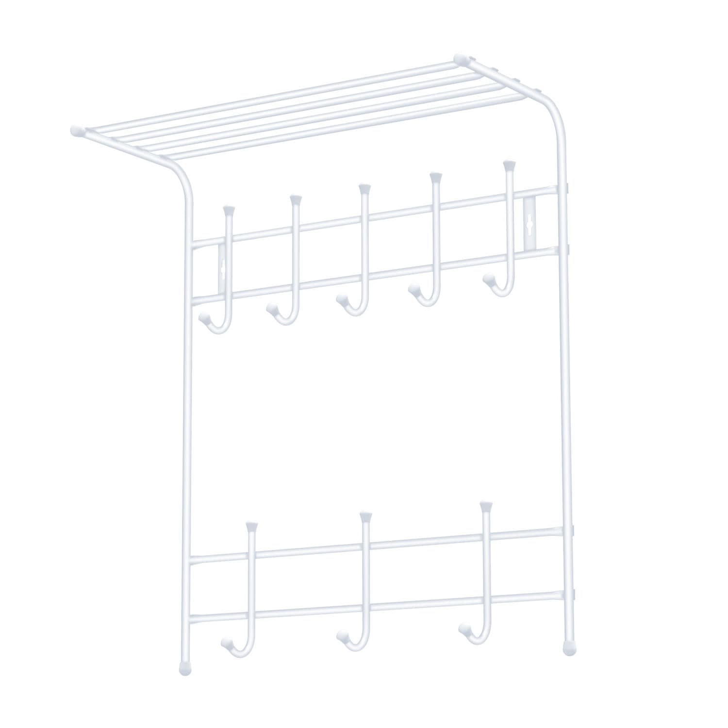 ВЕШАЛКА НАСТЕННАЯ С ПОЛКОЙ (АРТ. ВПТ8/ВПТ8М) (матовый белый)